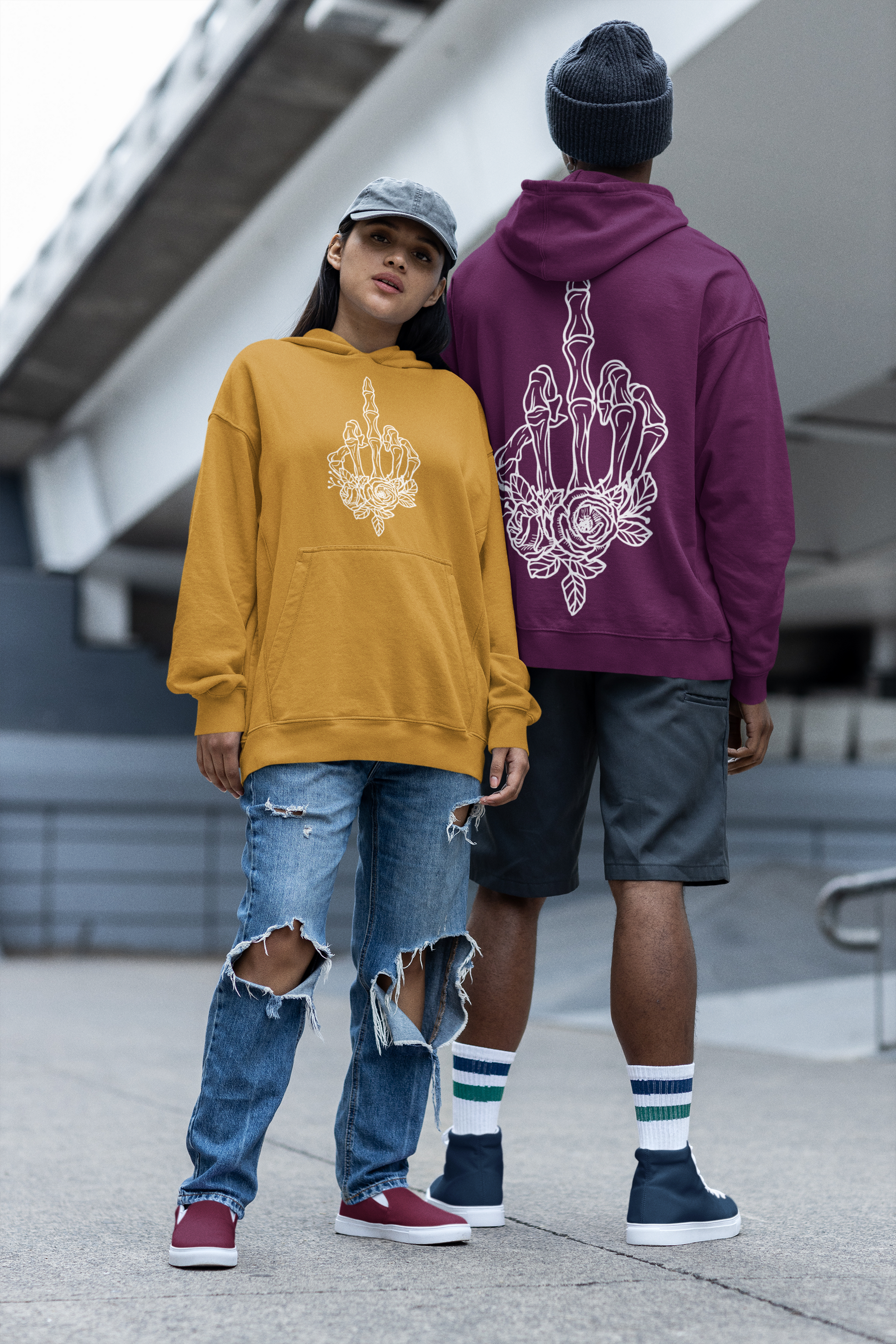 🖕 Silent Truth – Floral Rebellion | Bold Line DTF Transfer FT771