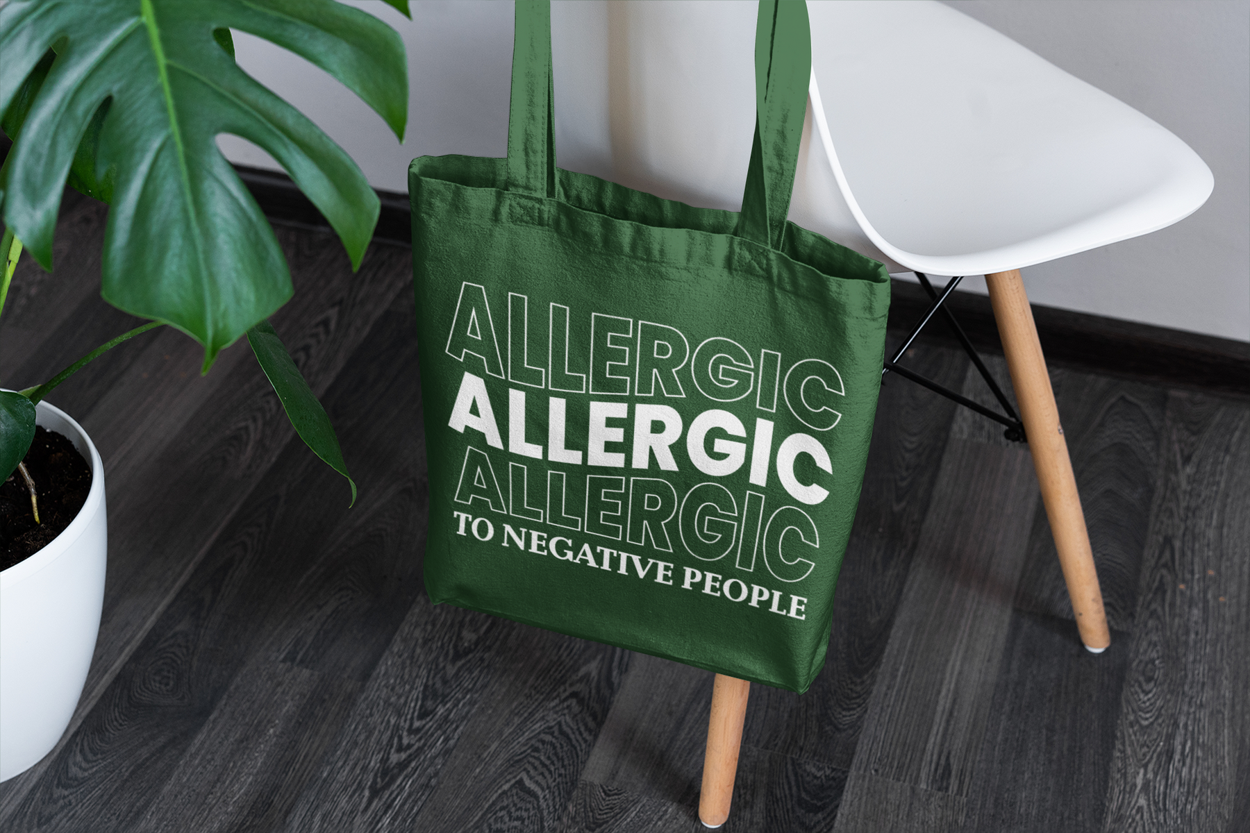 🖤⚡ ALLERGIC TO NEGATIVE PEOPLE – Bold Typography DTF Transfer FT611