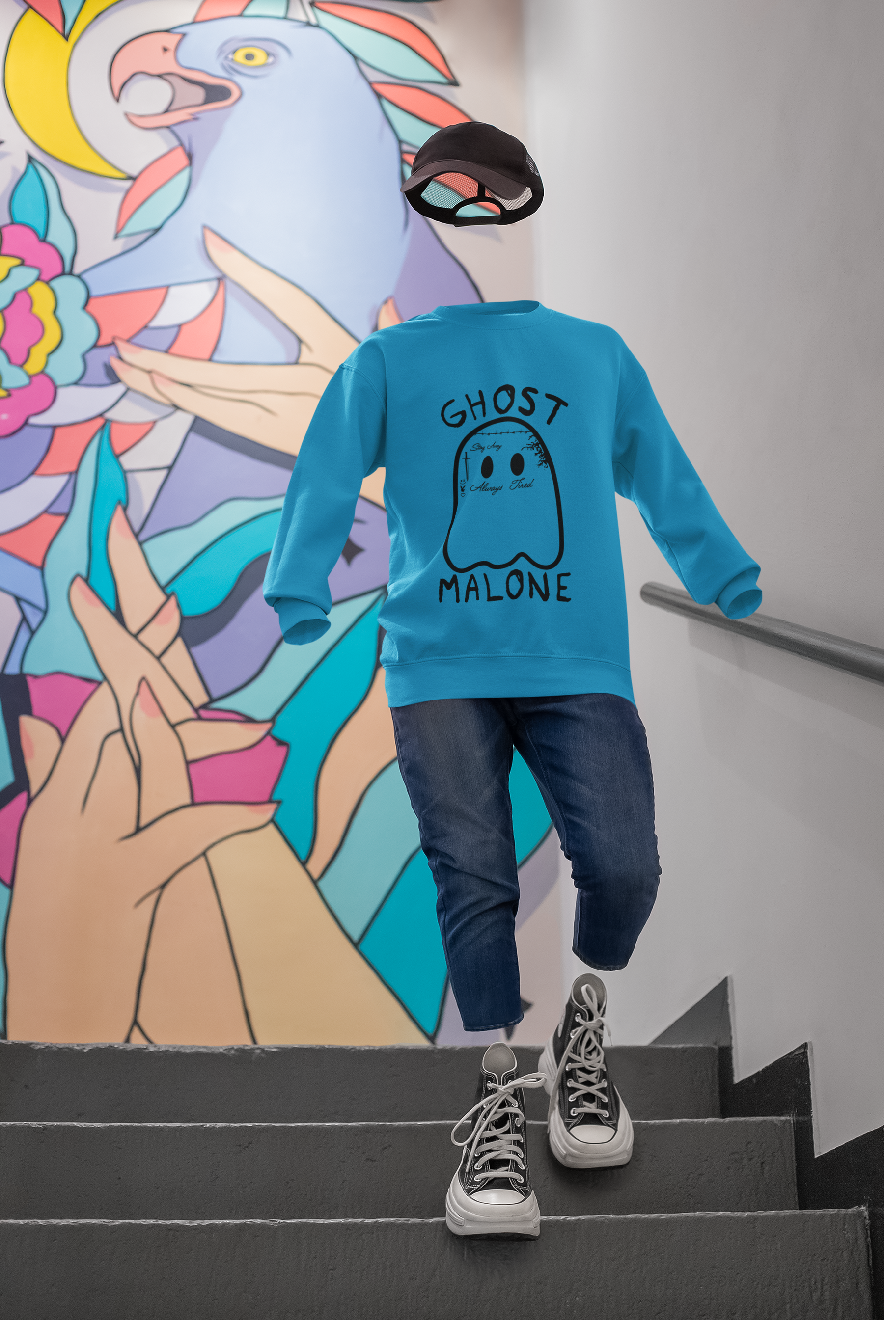 👻✨ “Ghost Malone” DTF Transfer in Black FT500