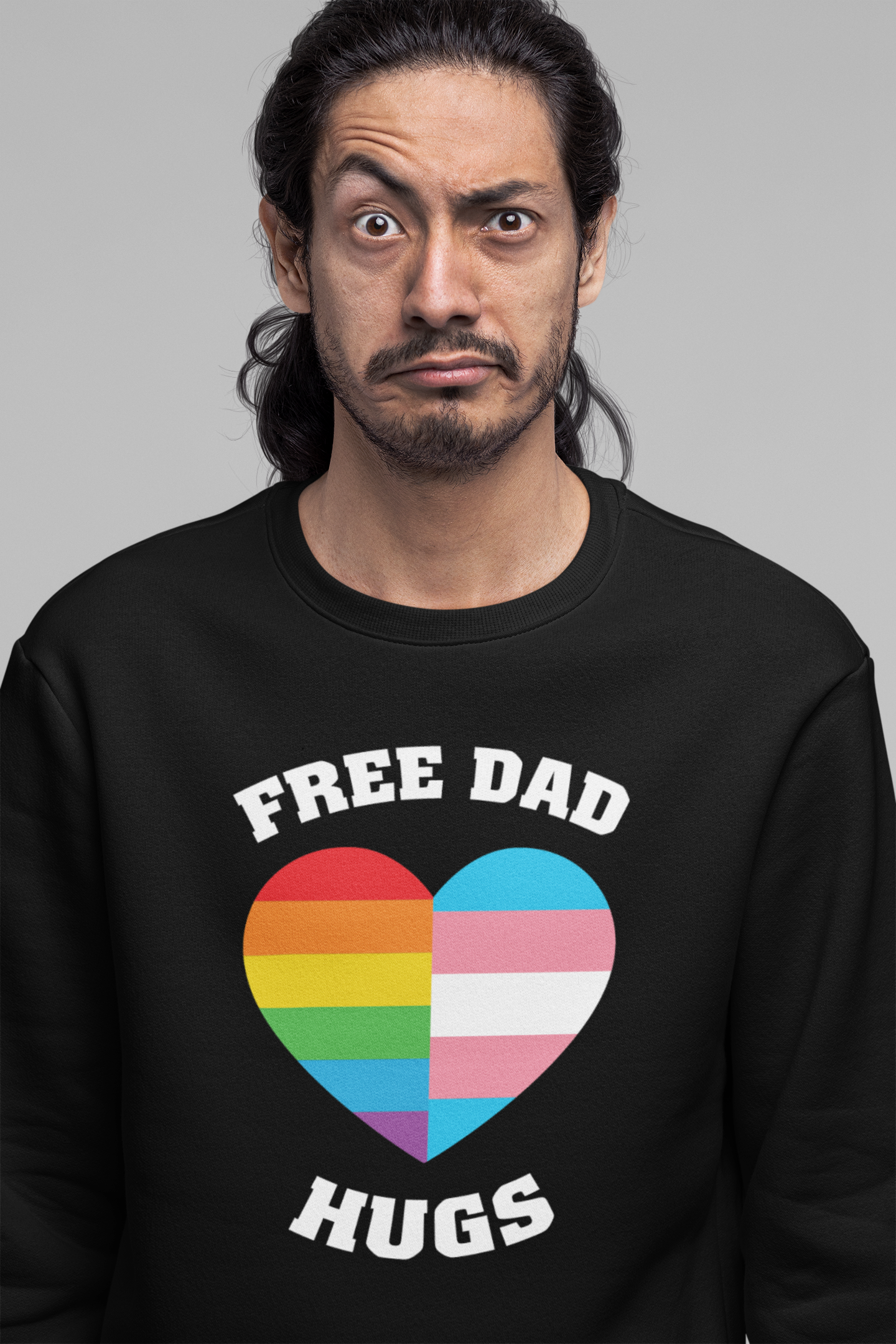 🤍 Free Dad Hugs | Pride Support DTF Transfer FT715