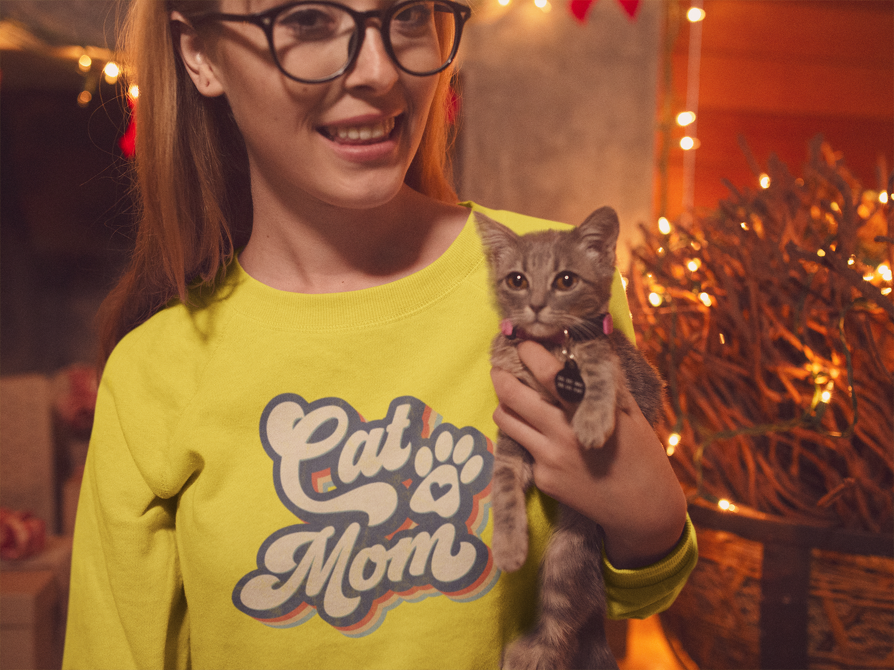 🐾❤️ Cat Mom | Retro Love DTF Transfer DTF Transfer FT734
