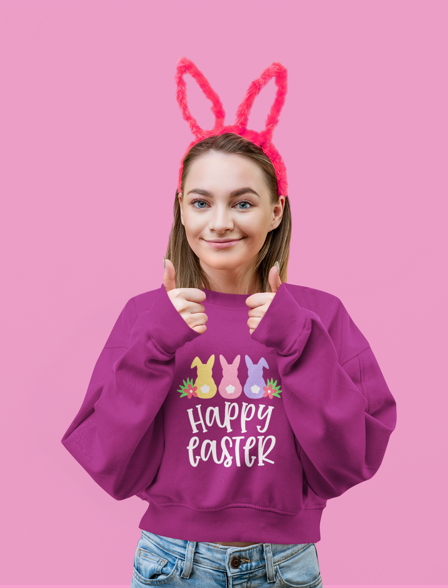 🐰 Happy Easter Cute Bunny Tail Design DTF Transfer FT363