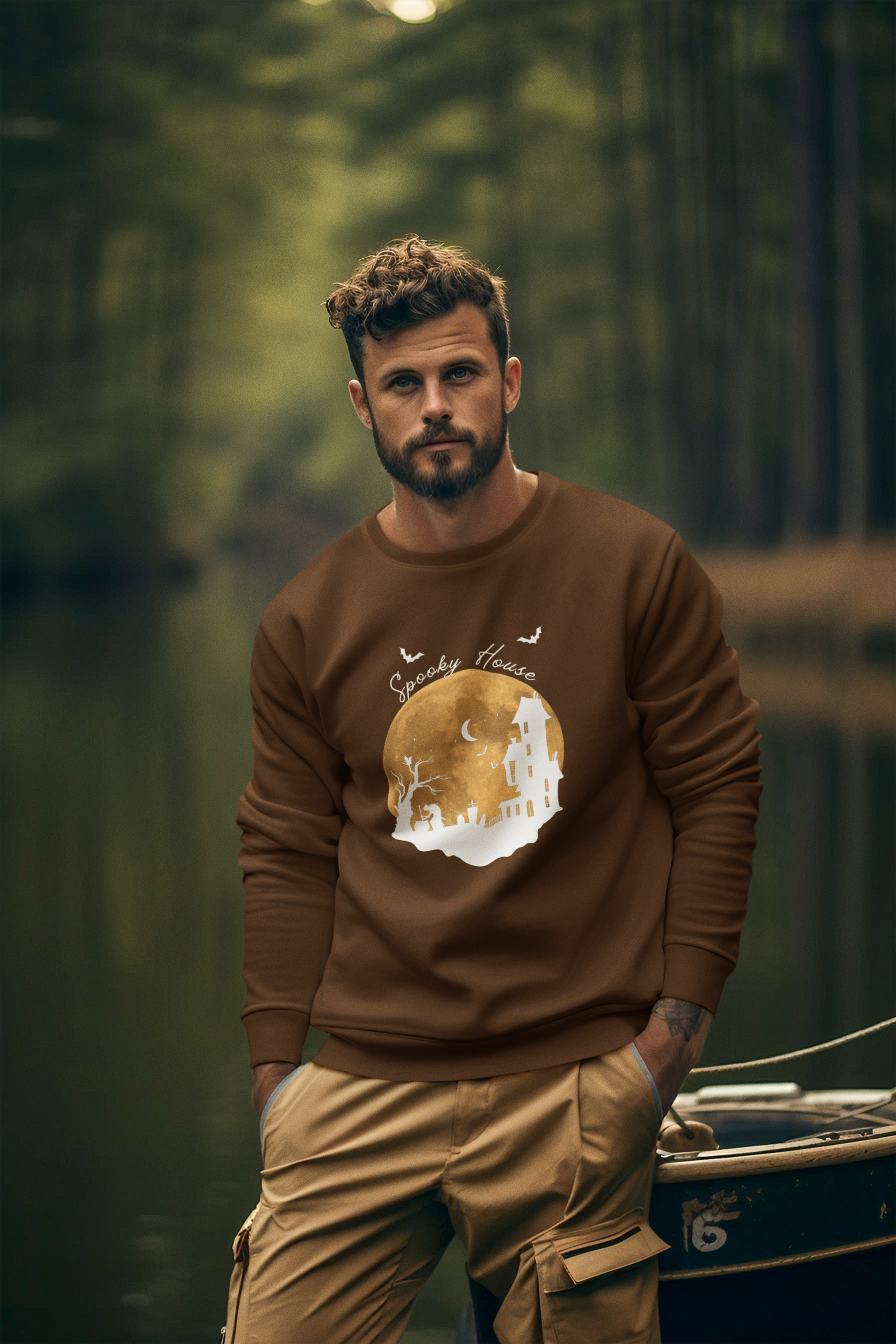 🌕 Haunted Moon Silhouette DTF Transfer FT546