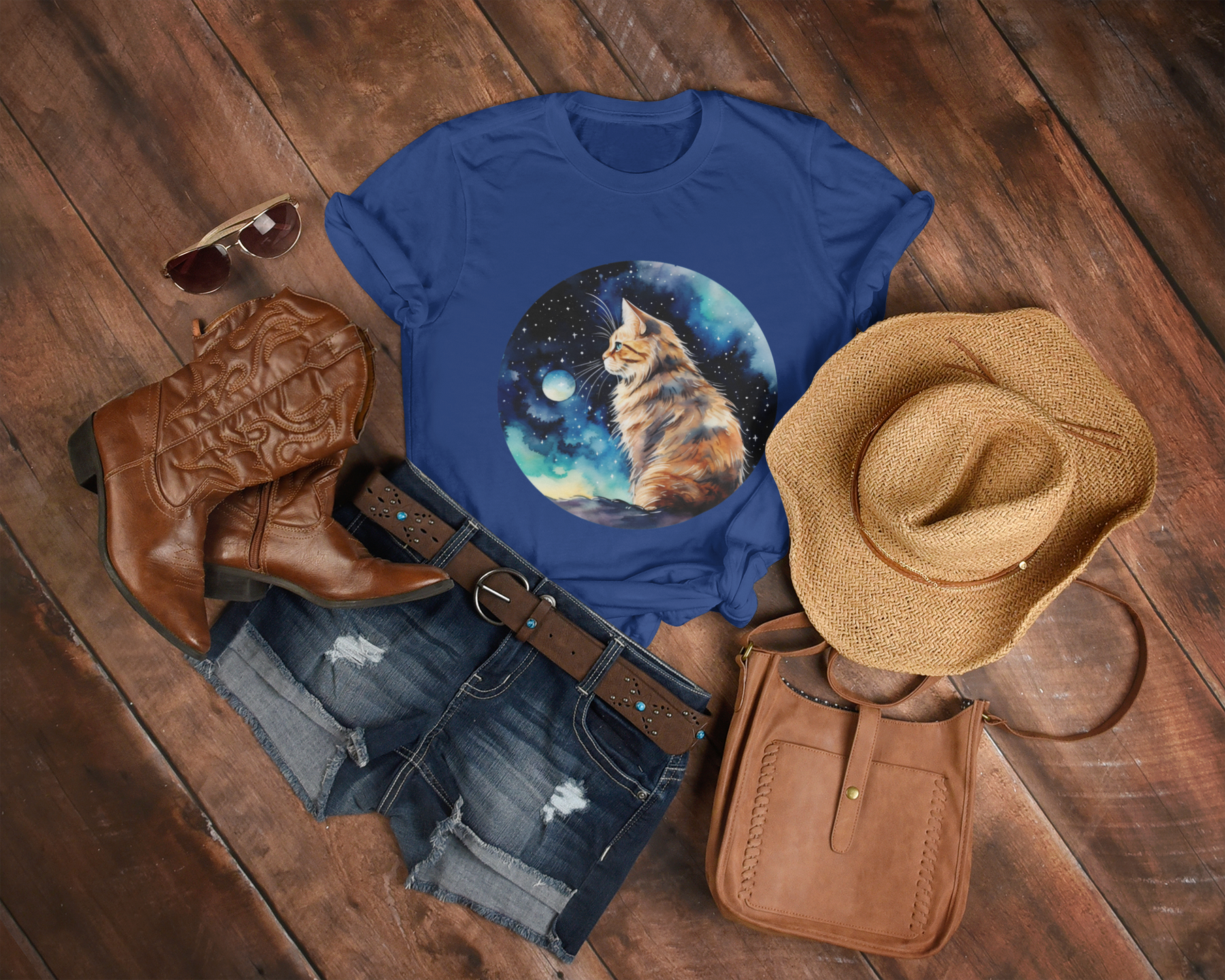 🌙🐈 The Immortal Cat of the Night Design DTF Transfer FT234