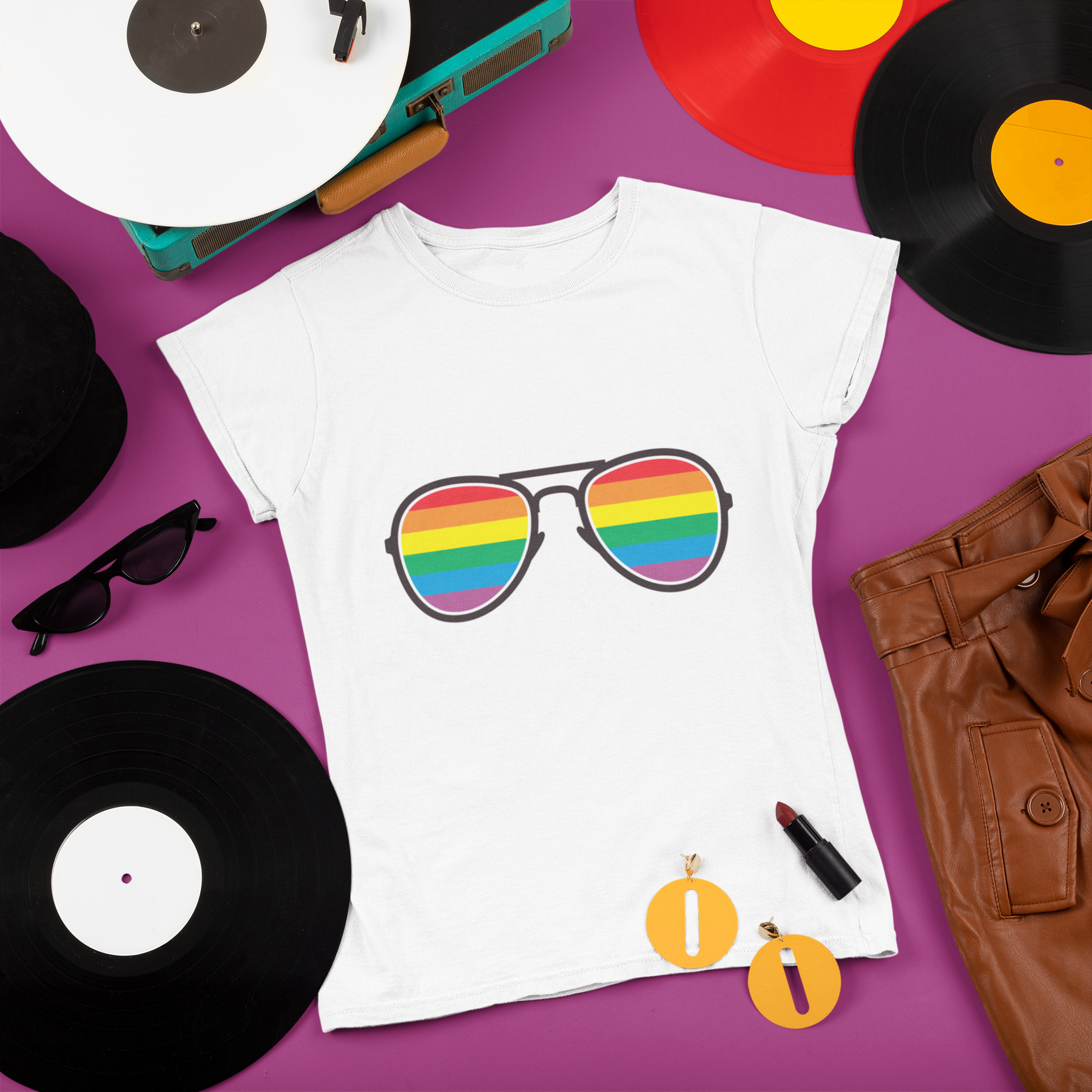 😎🌈 Rainbow Pride Sunglasses – Bold Love DTF Transfer FT898