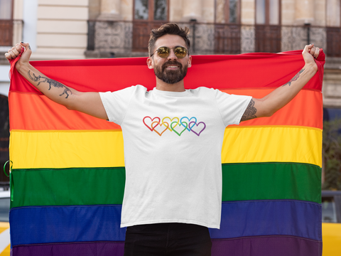 🏳️🌈 Interlinked Hearts | Unity Pride DTF Transfer FT696