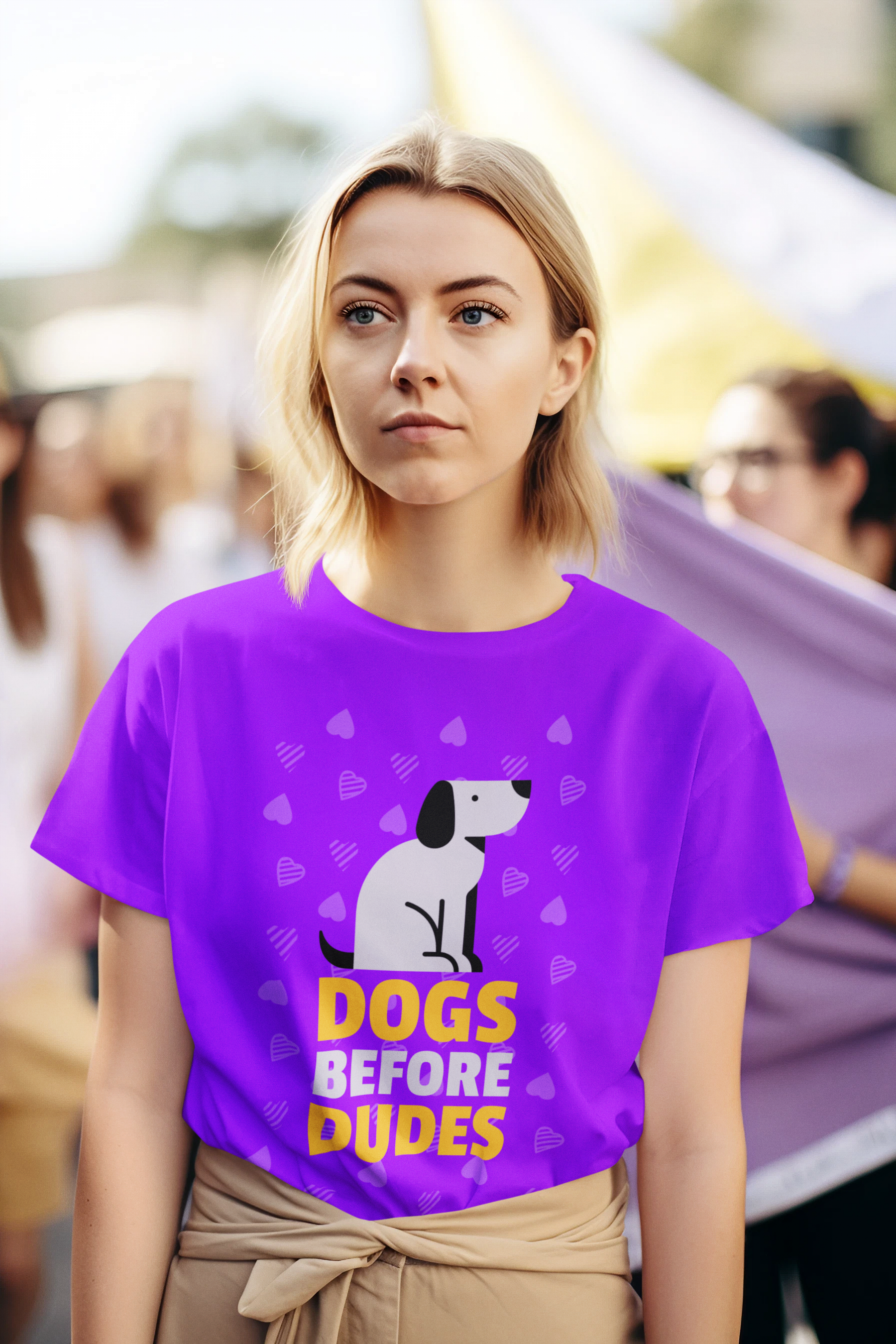 🐶💛 Dogs Before Dudes | Playful Statement DTF Transfer FT853