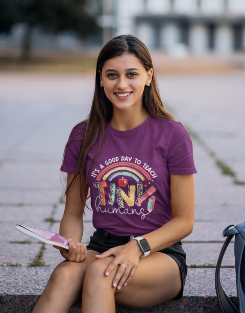 🍎🌈 It’s a Good Day to Teach Tiny Humans | Teacher Life DTF Transfer FT797