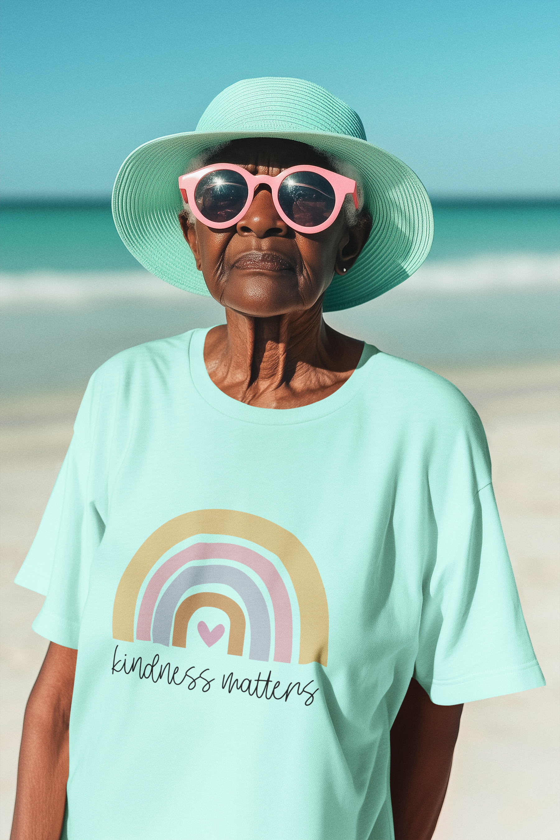 🌈 Soft Rainbow Heart | Calm Love DTF Transfer FT705