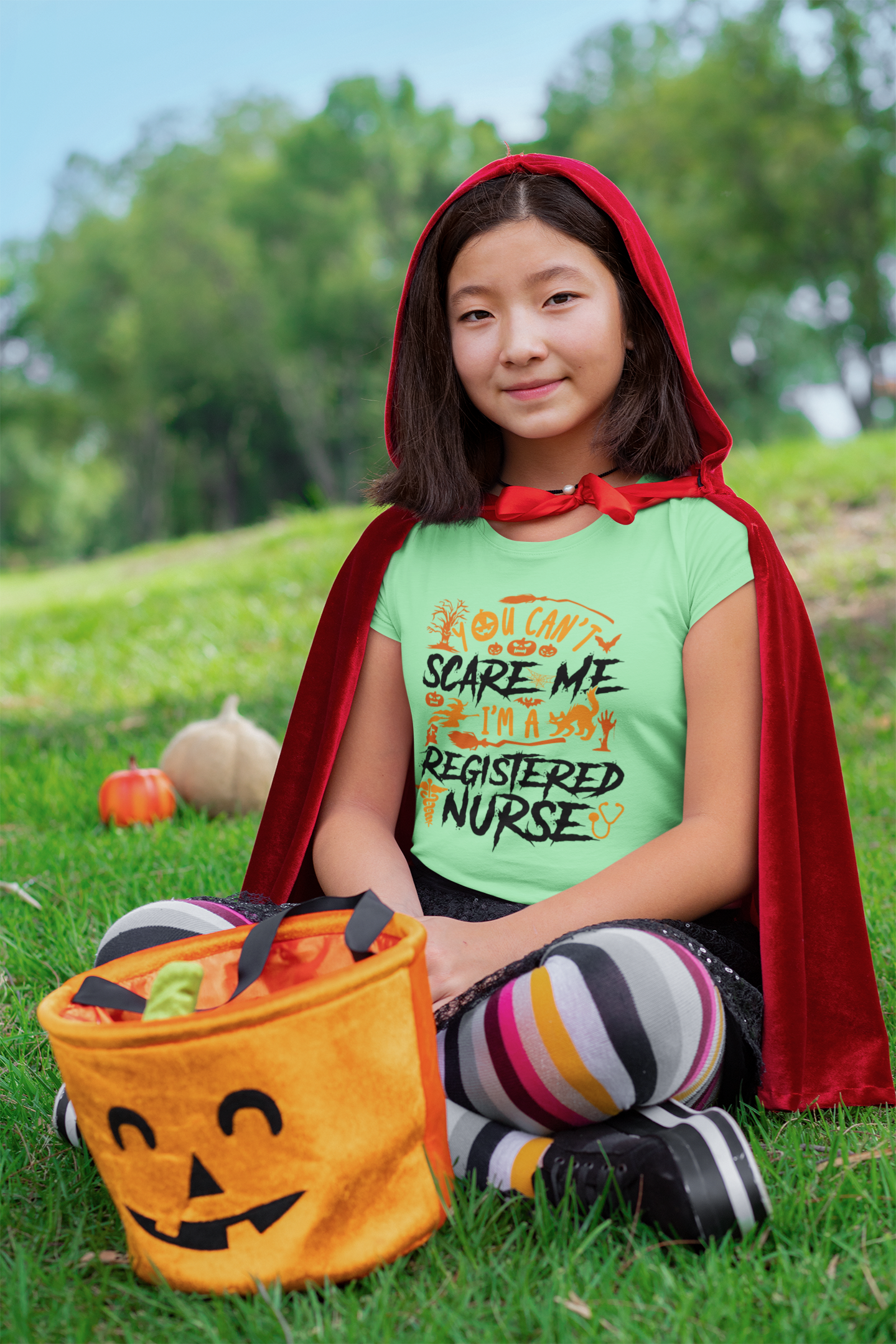 🩺🎃 You Can’t Scare Me – I’m a Registered Nurse | Split Layout DTF Transfer FT638