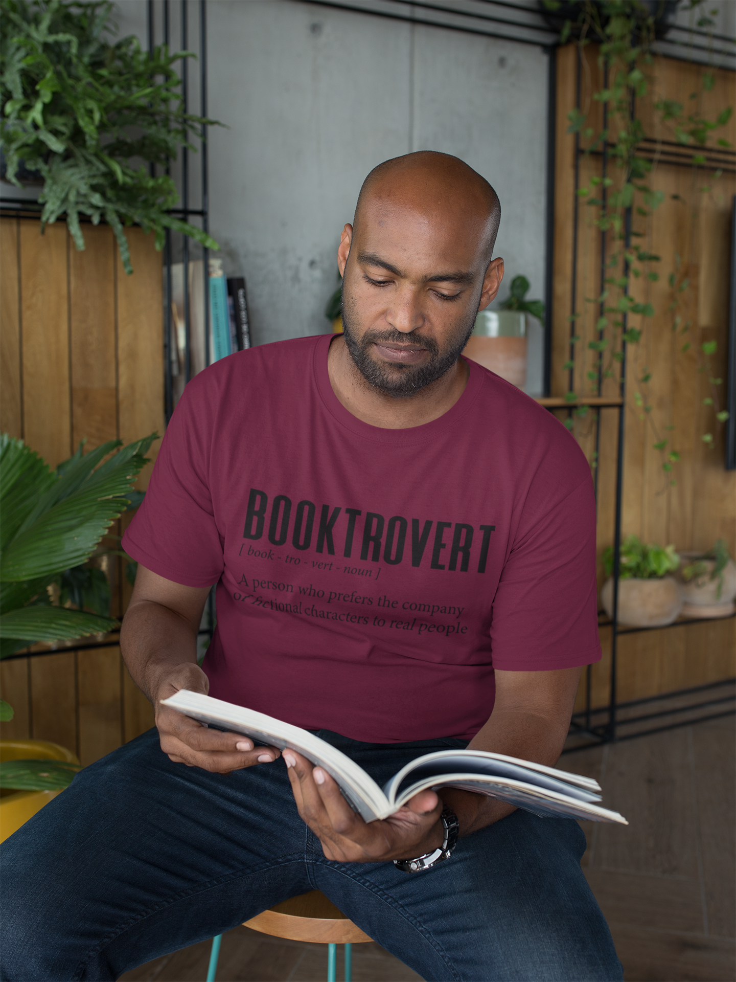 📚 Booktrovert – Literary Definition - Black Font DTF Transfer FT727