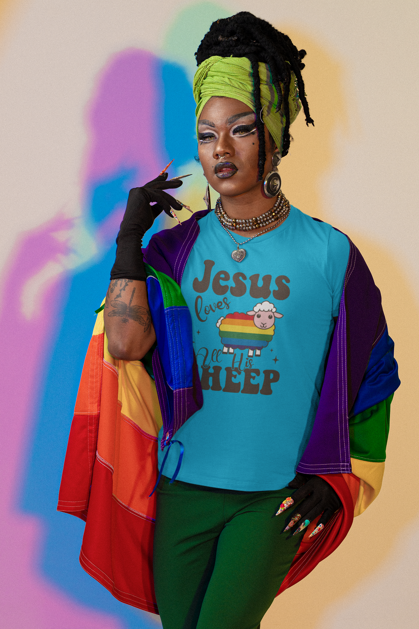 🙏🐑 Jesus Loves All His Sheep DTF Transfer FT190