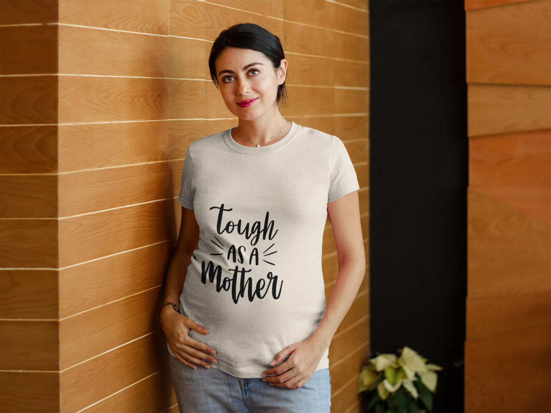 💪🖤 Tough As A Mother – Bold Typography DTF Transfer FT883