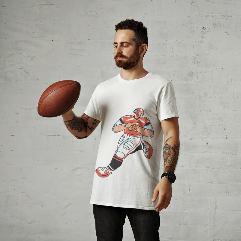 American Football – Dynamic Player Graphic Design DTF Transfer FT1210