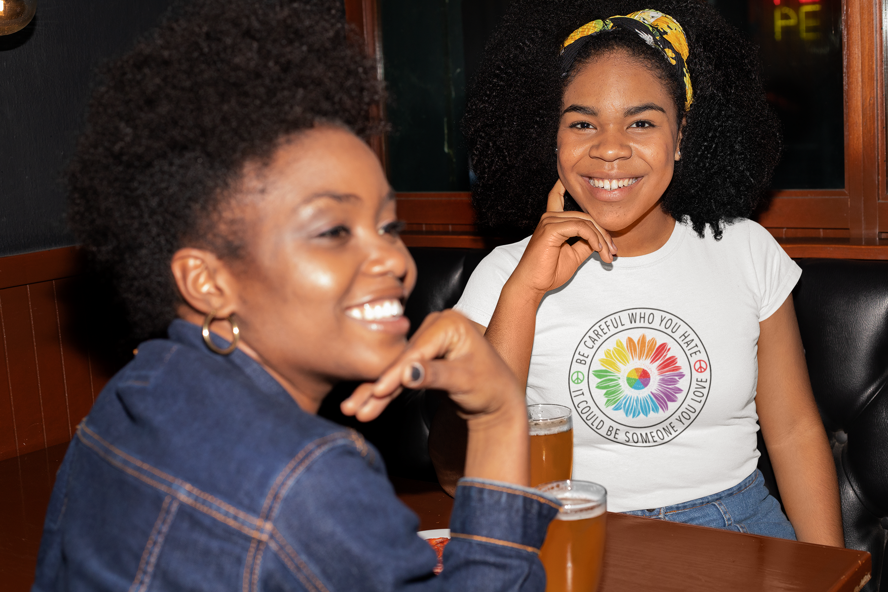 🌻 Be Careful Who You Hate – Rainbow Sunflower | Pride DTF Transfer FT718