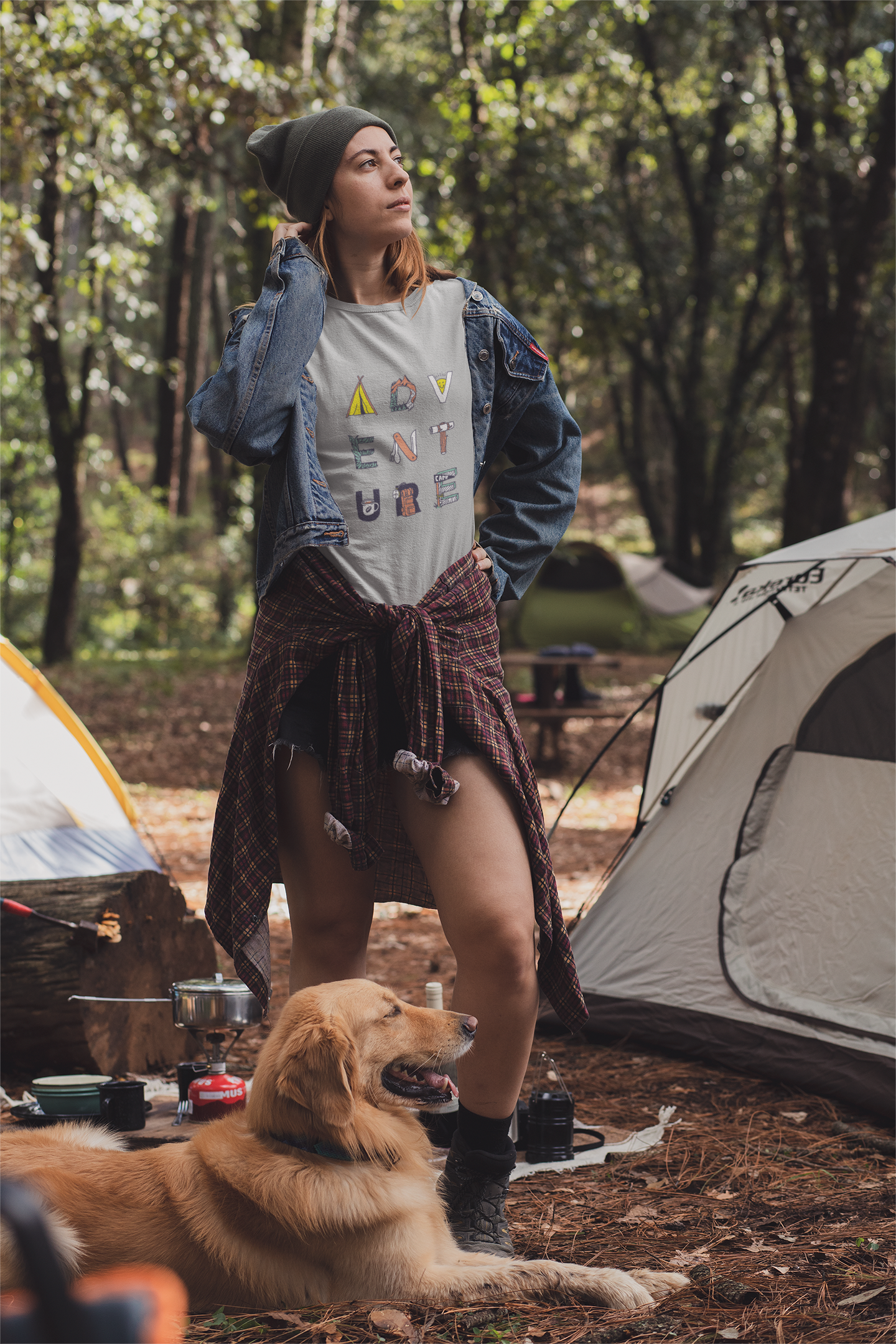 🏕️ Adventure – Camp Life | Outdoor Typography DTF Transfer FT686