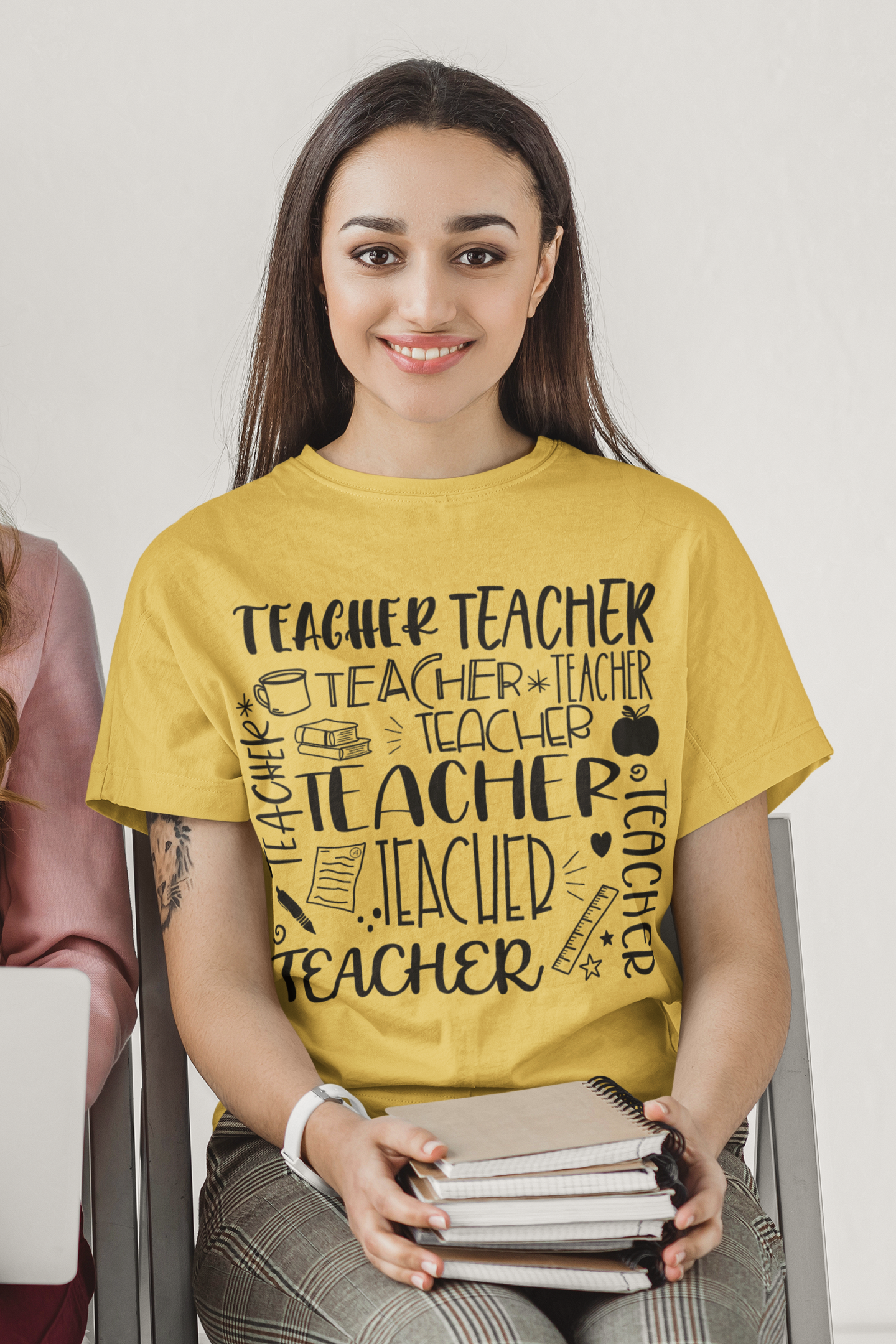 📚🍎✏️ Teacher Icons Collage – Everyday Educator Life | DTF Transfer FT939