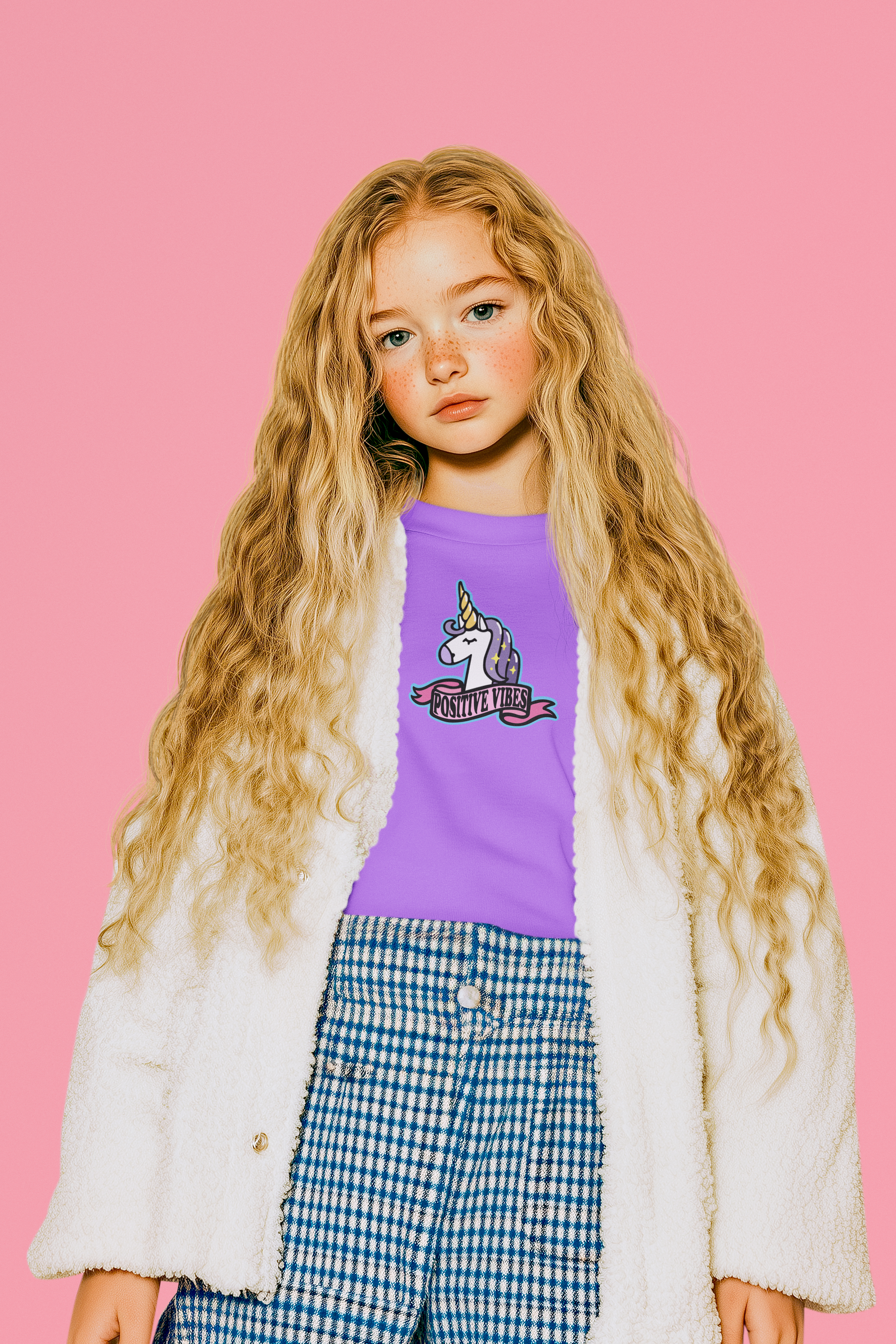 Unicorn-Positive Vibes DTF Transfer FT688