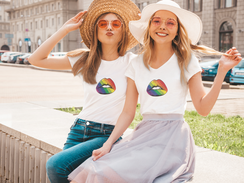 😘🌈 Rainbow Lips Design DTF Transfer FT200