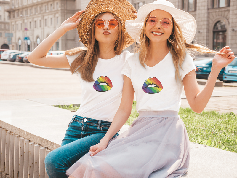 😘🌈 Rainbow Lips Design DTF Transfer FT200