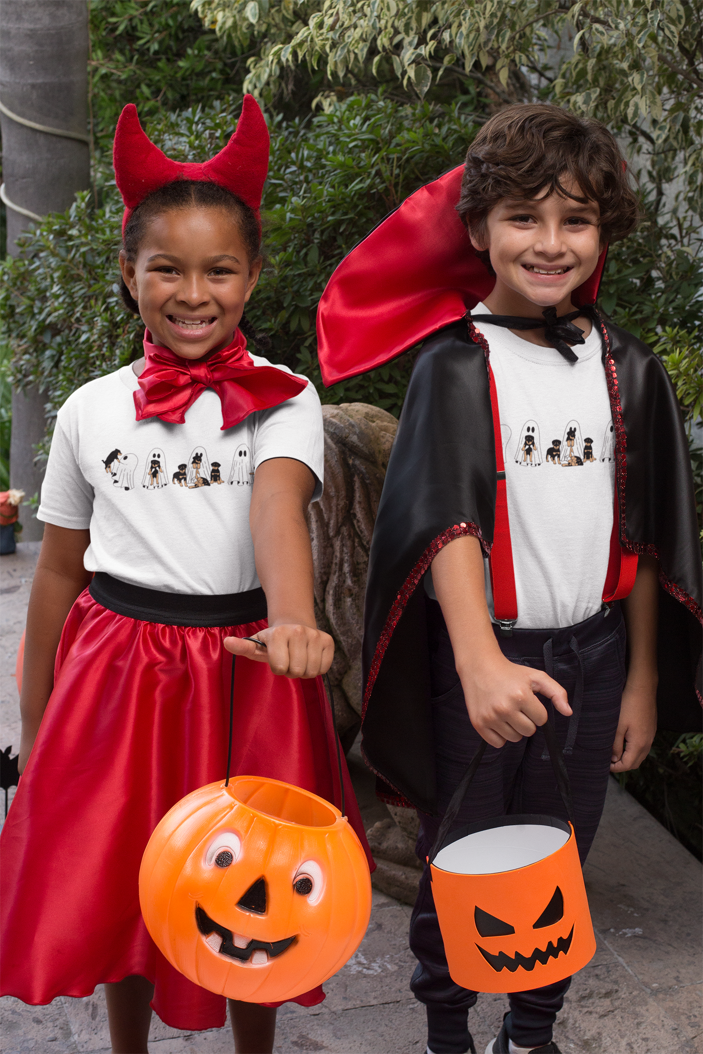 🐾👻 Ghost Puppies Design DTF Transfer FT316