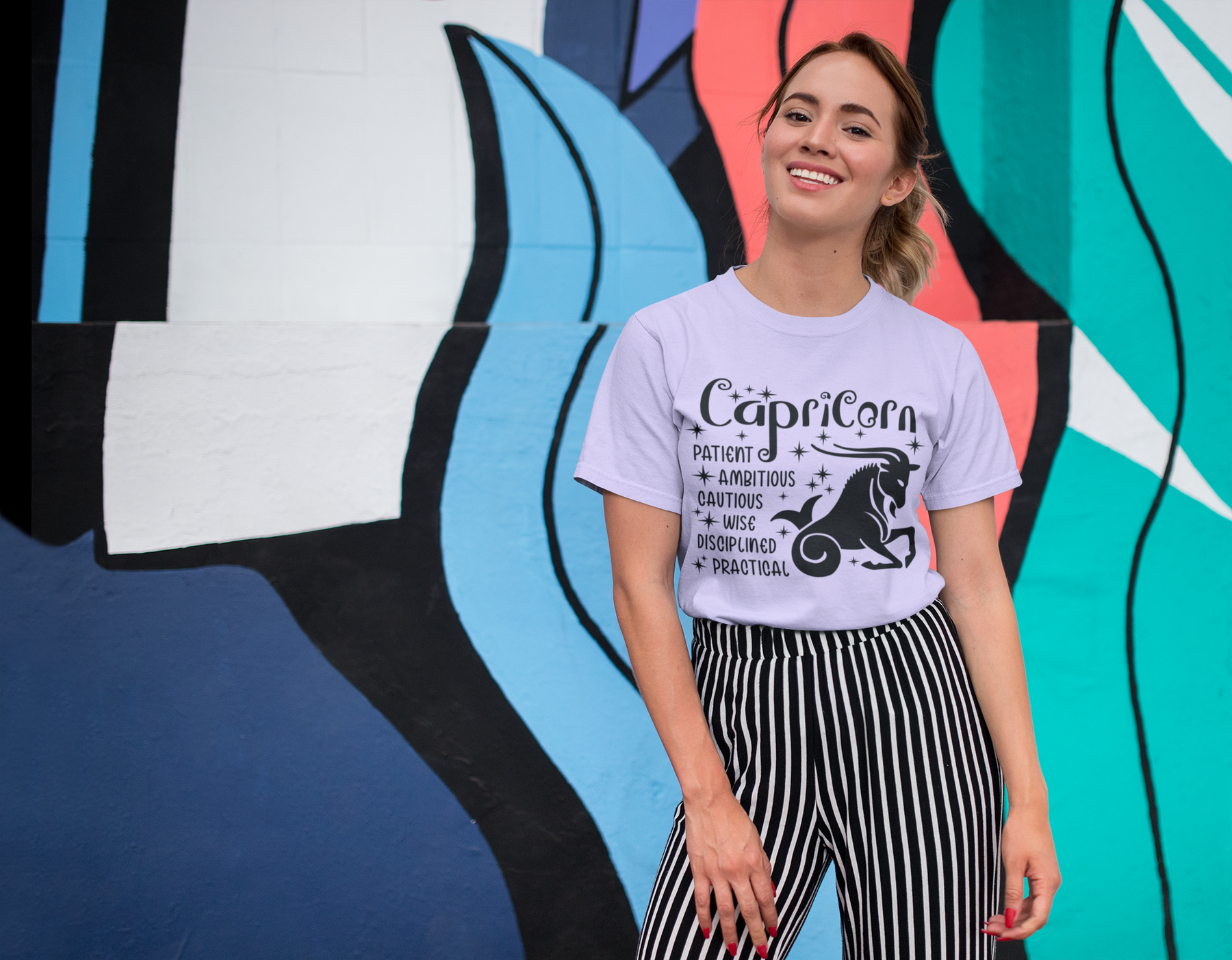 ♑🐐 Capricorn Zodiac – Disciplined Power DTF Transfer FT894