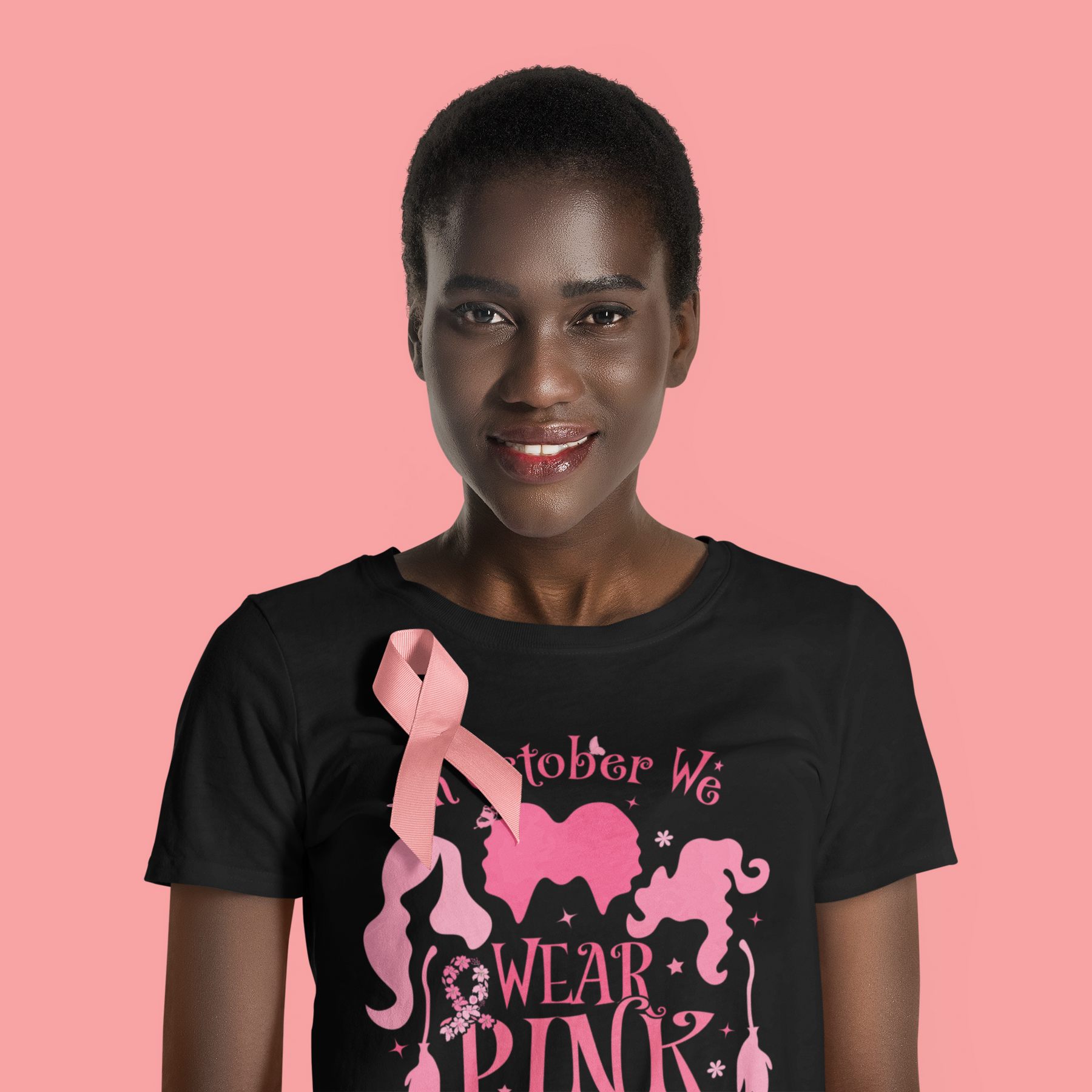 🎀🌸 In October We Wear Pink Design DTF Transfer FT287