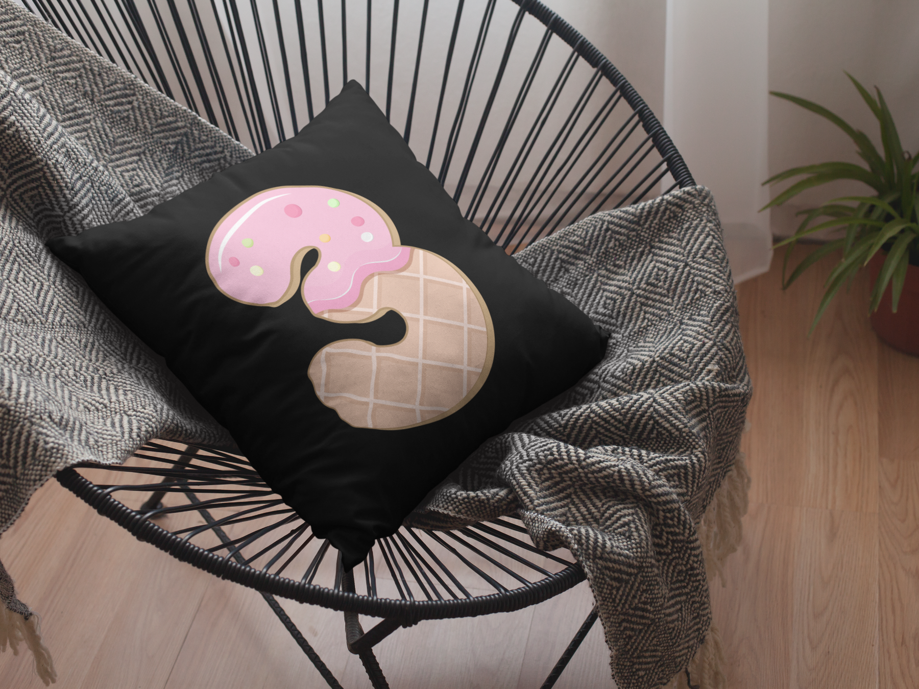 🎂✨ Birthday Number “3” – Donut Style | DTF Transfer FT1157