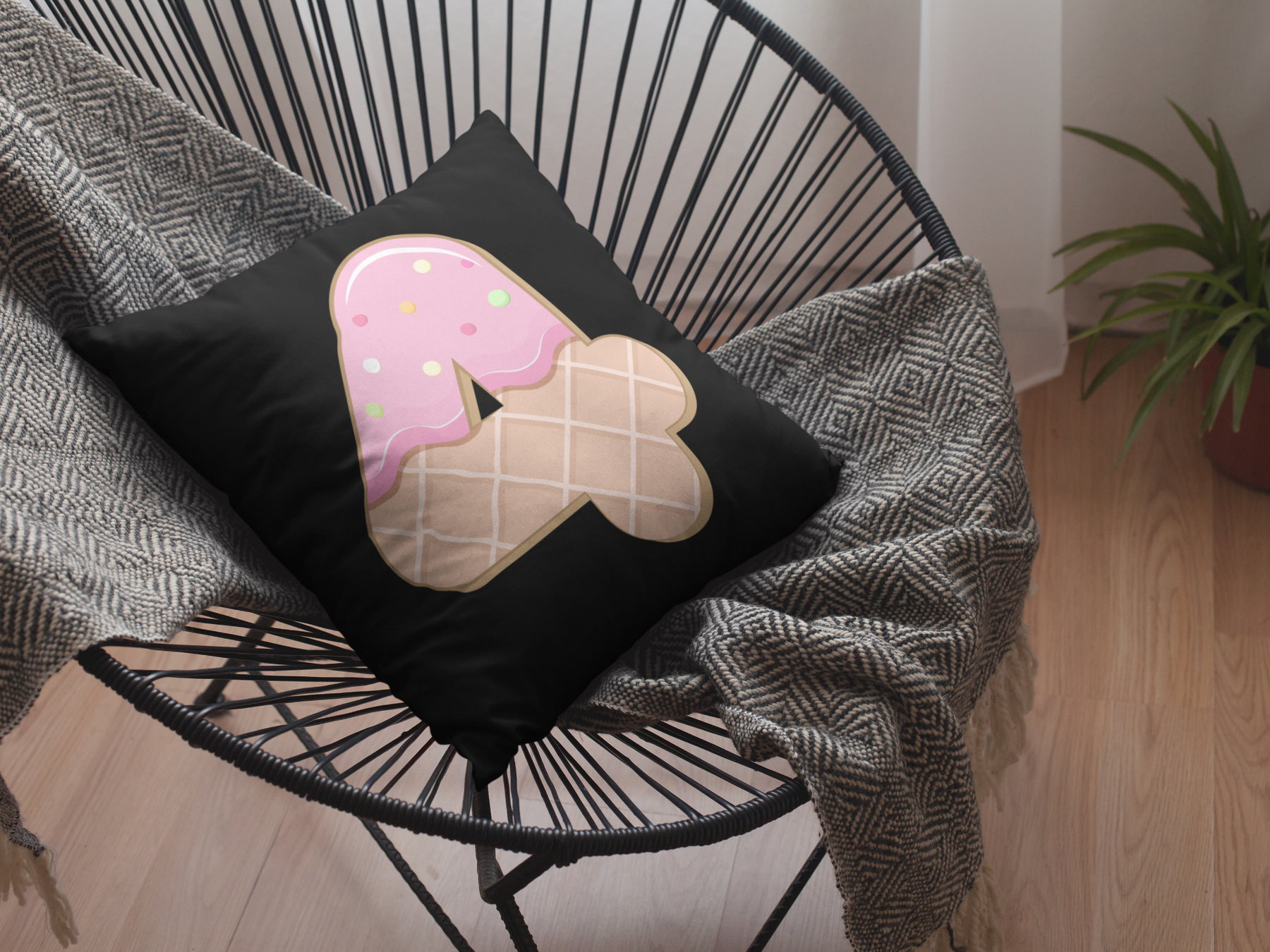 🎂✨ Birthday Number “4” – Donut Style | DTF Transfer FT1158