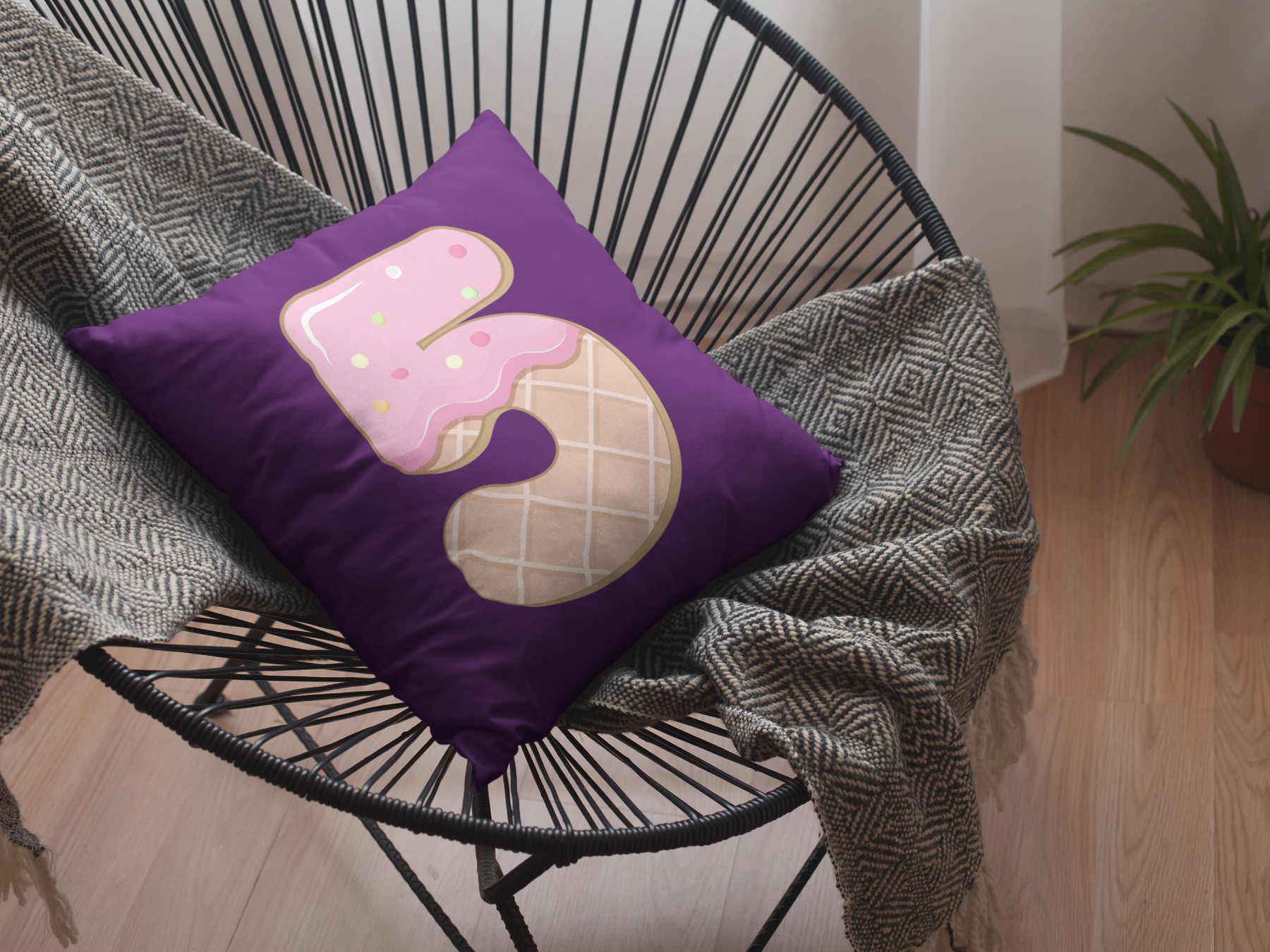 🎂✨ Birthday Number “5” – Donut Style | DTF Transfer FT1159