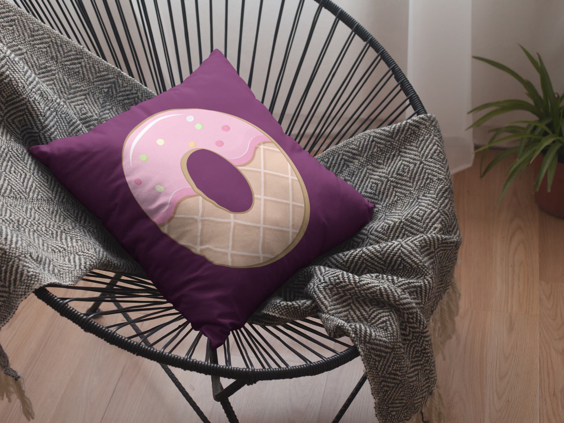 🎂✨ Birthday Number “0” – Pink Donut Style| DTF Transfer FT1154