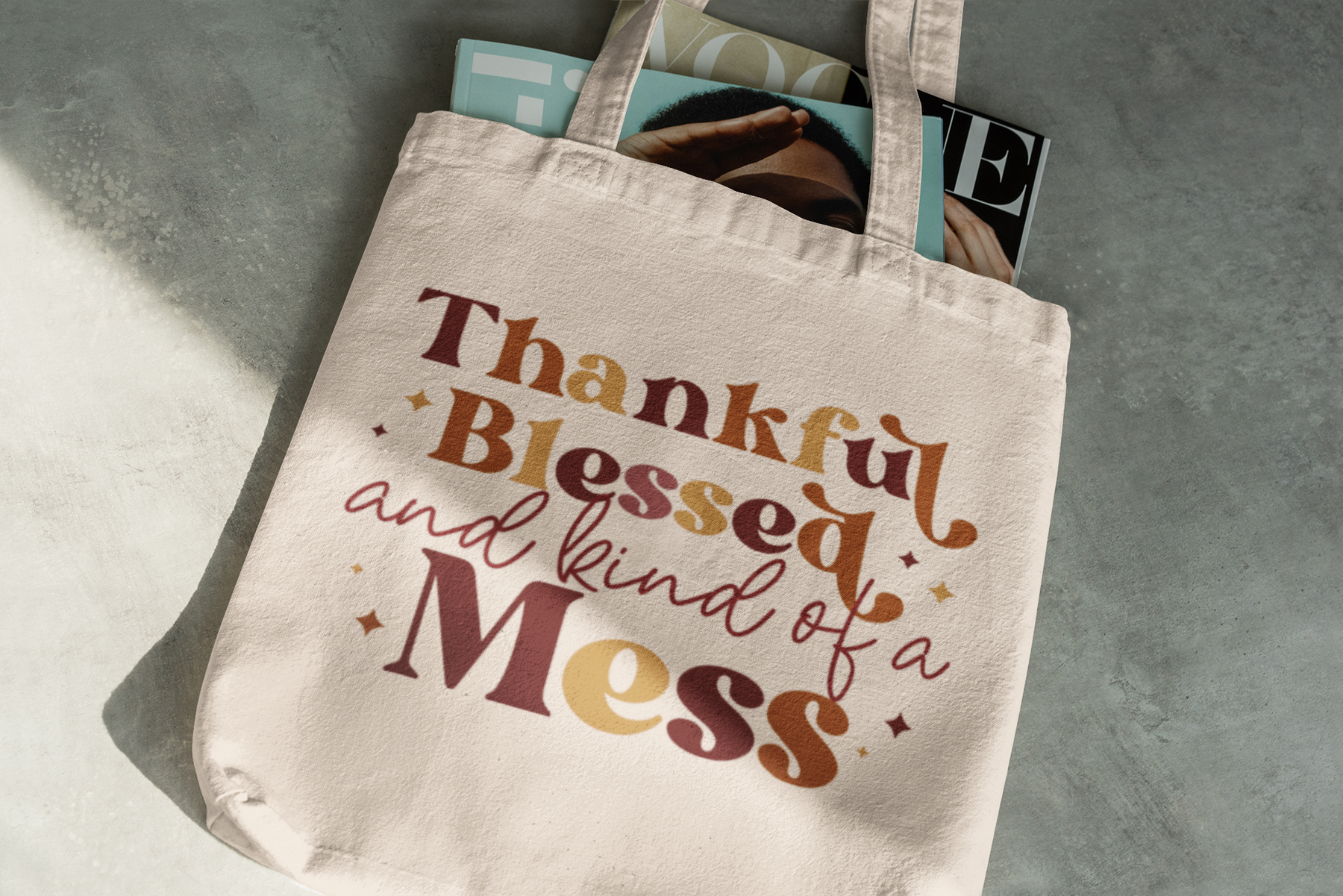 🍂 Thankful, Blessed & Kind of a Mess DTF Transfer FT447