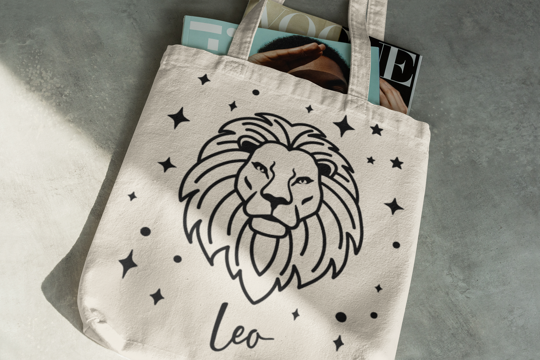 ♌🦁 Leo Zodiac – Sovereign Presence Black DTF Transfer FT908