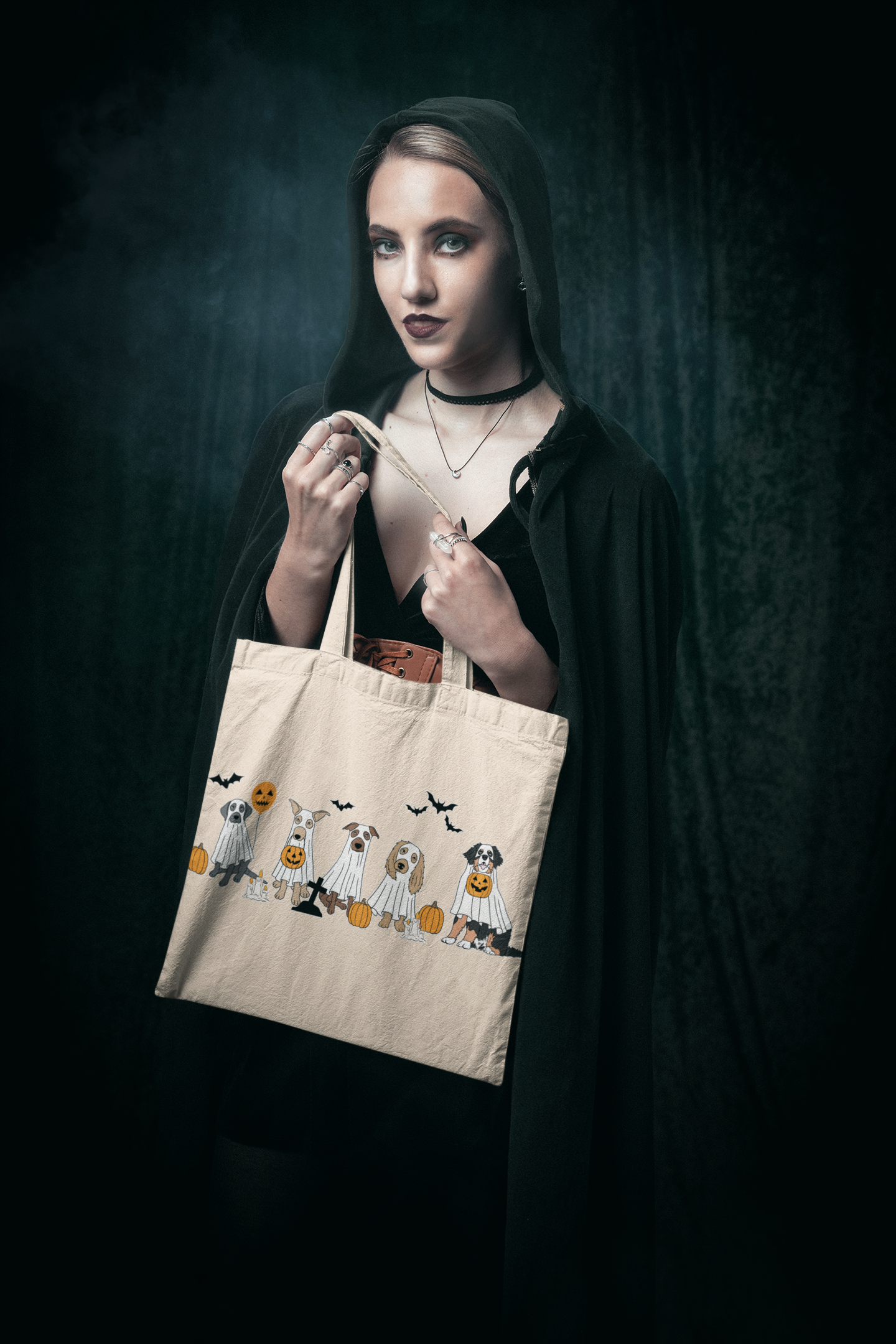 🐶🎃 Ghost Dogs Halloween Design DTF Transfer FT318