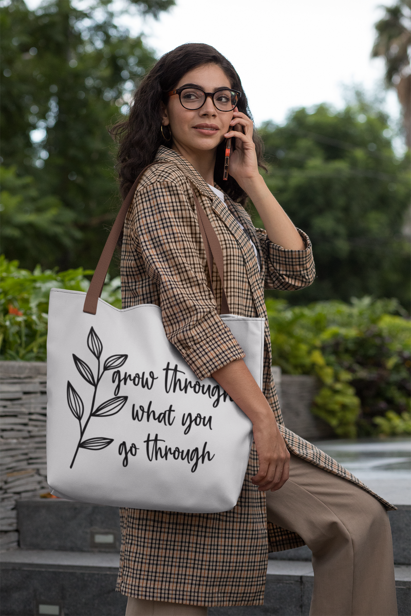 🤍 Grow Through What You Go Through | Tonal DTF Transfer FT816