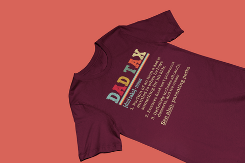 🍔 Dad Tax DTF Transfer | DTF Transfer Canada | Fun & Playful Design  FT168