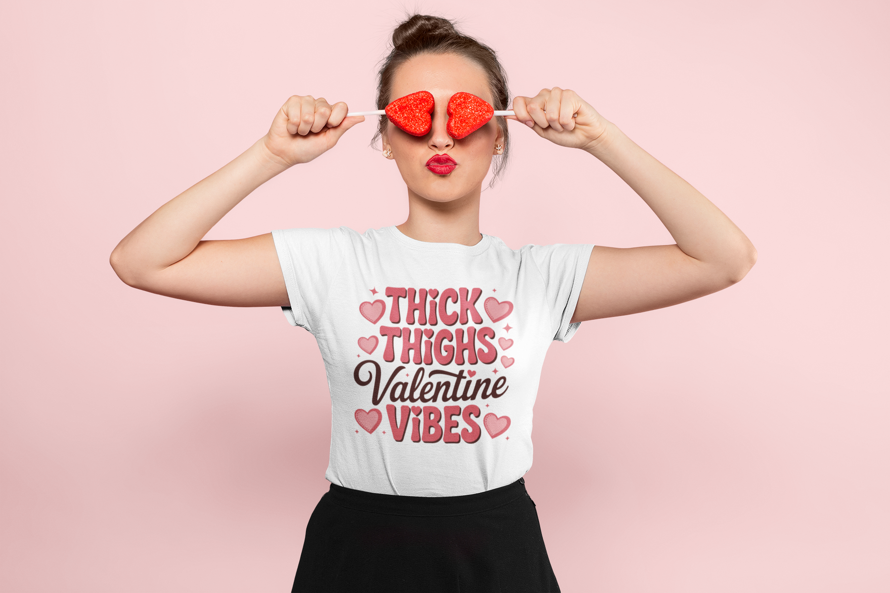 💕 Thick Thighs Valentine Vibes – Valentine’s Day | DTF Transfer FT1102