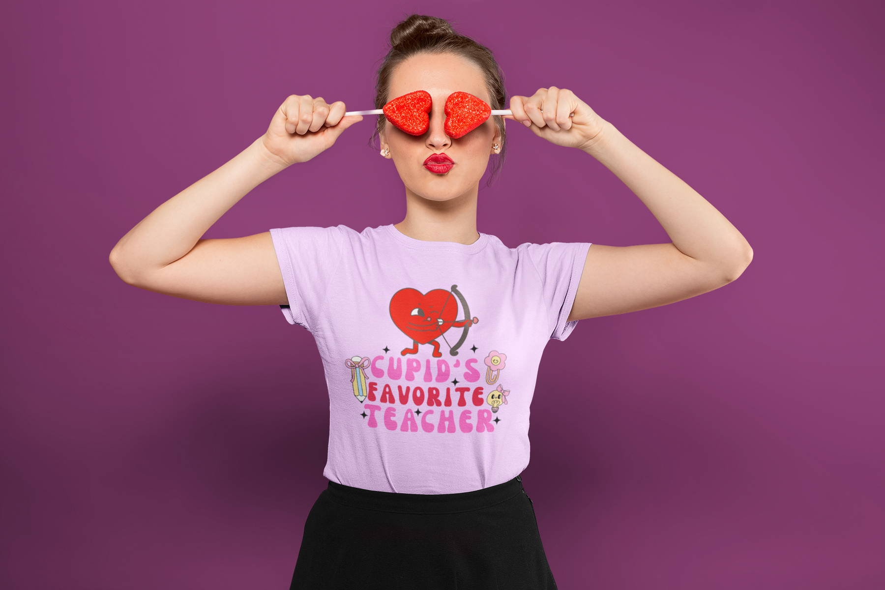 💘 Cupid’s Favorite Teacher - Valentine Teacher Shirt Design | DTF Transfer FT1126