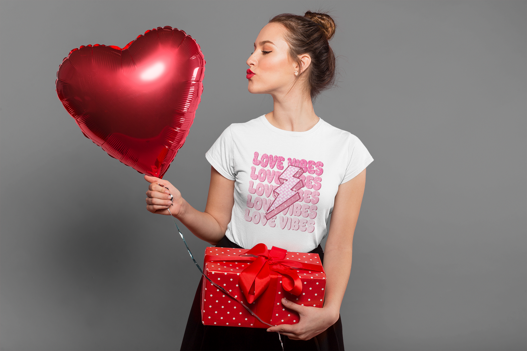 💖⚡ LOVE VIBES – Valentine’s Day | DTF Transfer FT1082