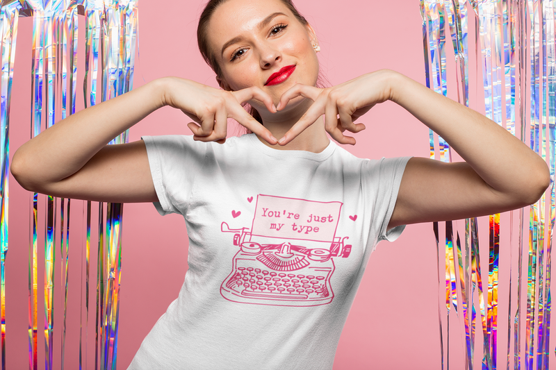 💌⌨️ You’re Just My Type – Valentine’s Day Literary Love | DTF Transfer FT1141