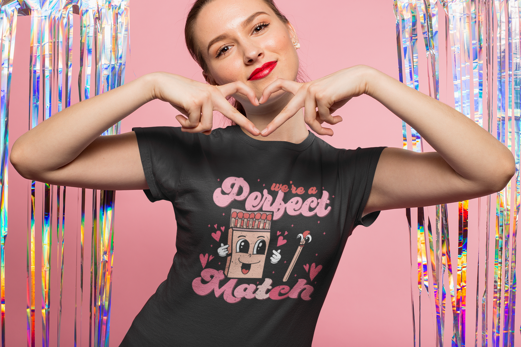 🔥💗 WE’RE A PERFECT MATCH – Valentine’s Day | DTF Transfer FT1095