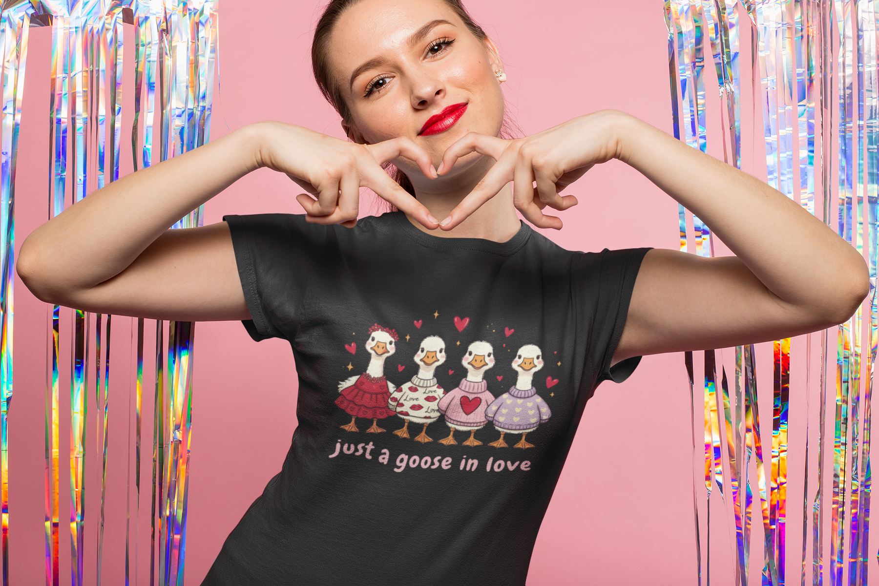 💕 Just a Goose in Love – Valentine’s Day | DTF Transfer FT1108