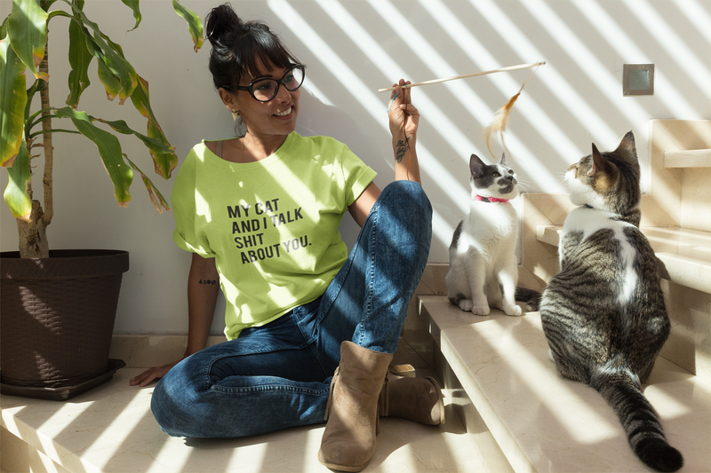 😹💬 My Cat and I Talk About You Black Design DTF Transfer FT281