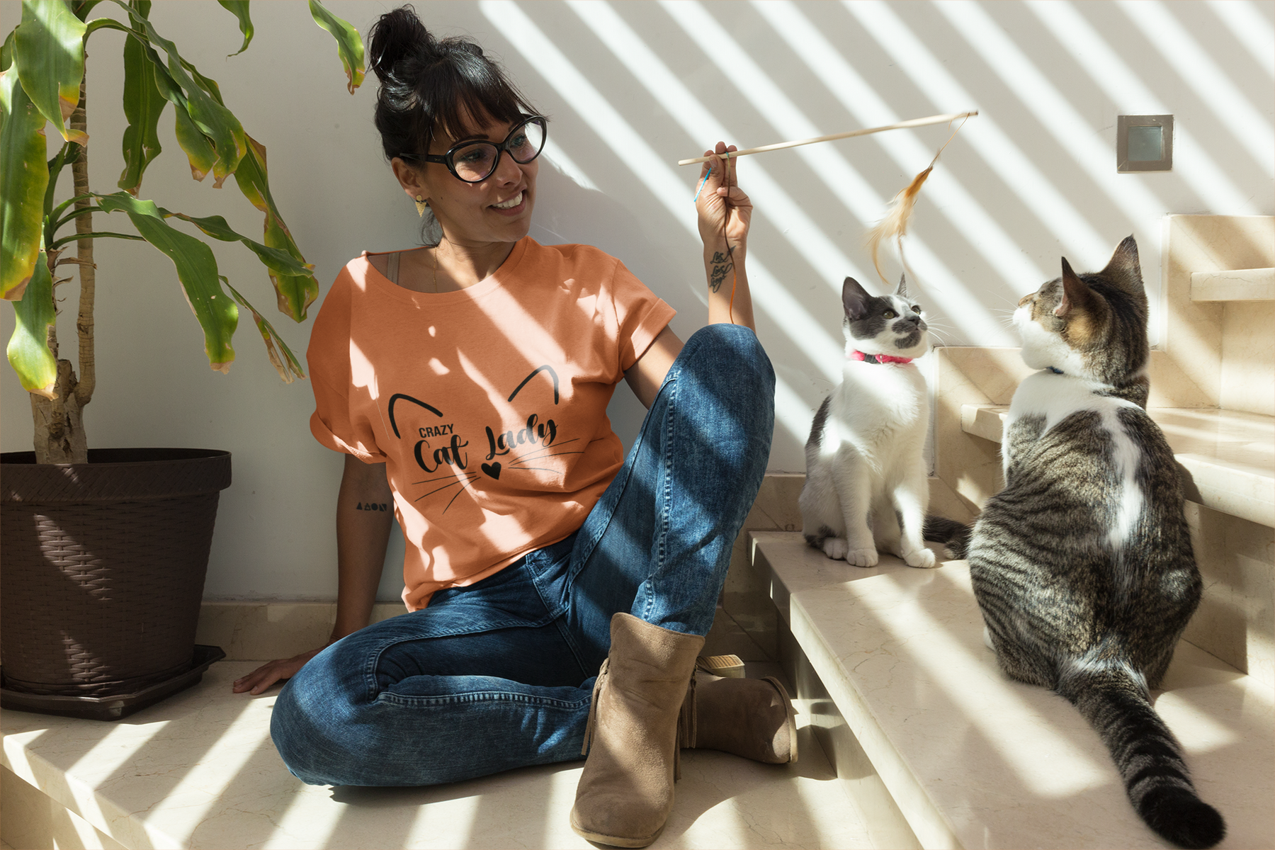 😻💅 Crazy Cat Lady Design DTF Transfer FT282