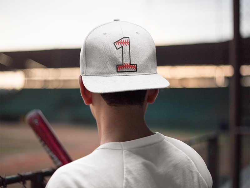 ⚾ Pro Baseball Number “1” – Stitched Edge | DTF Transfer FT1175